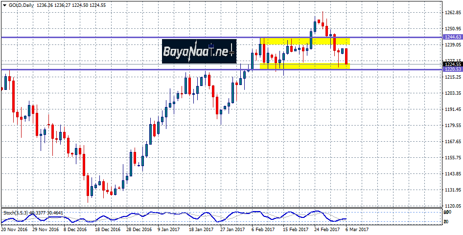 أسعار الذهب تواصل هبوطها تحت ضغط مكاسب الدولار